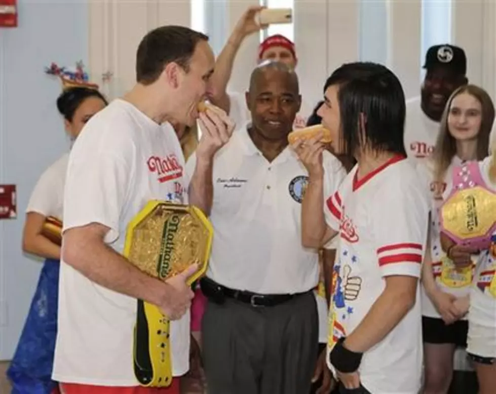 Eager eaters weigh-in ahead of Coney Island hot dog contest