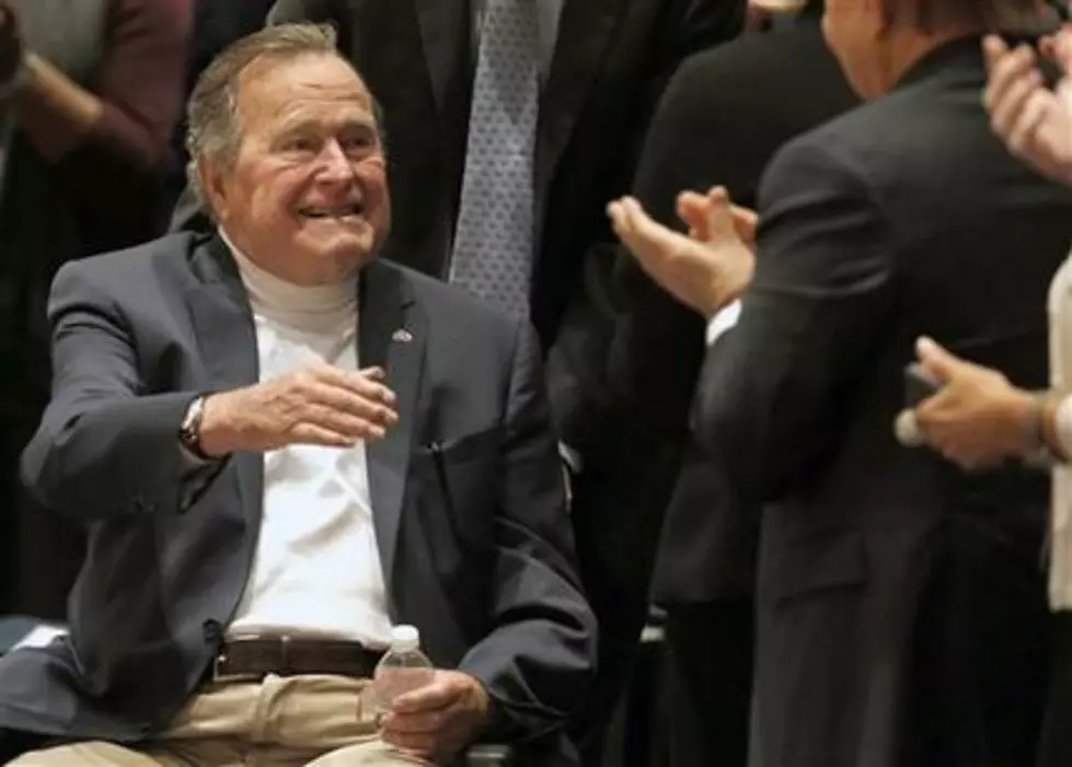 Ex-President George H.W. Bush leaves hospital after fall