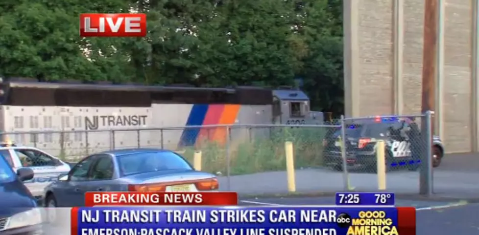 1 dead after NJ Transit train hits vehicle in Emerson