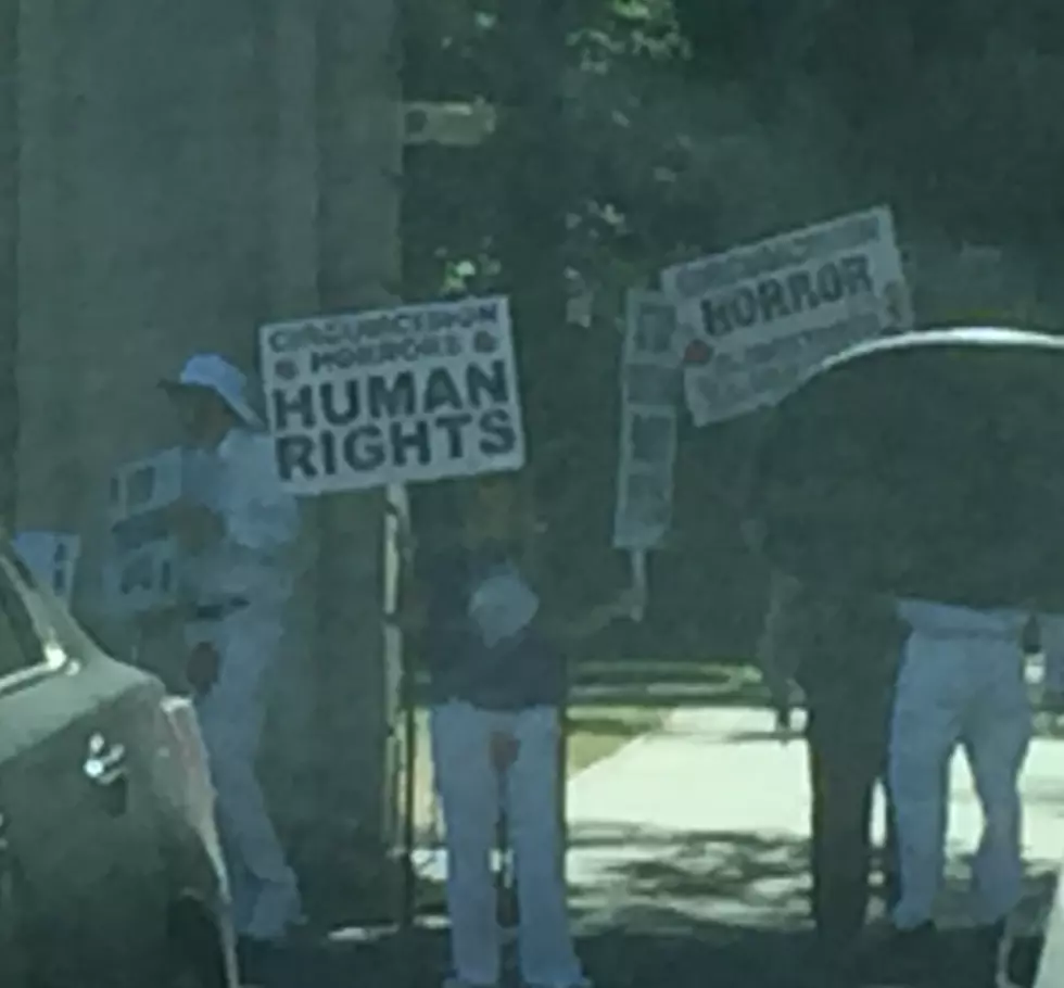 I drove through a circumcision protest in Princeton today