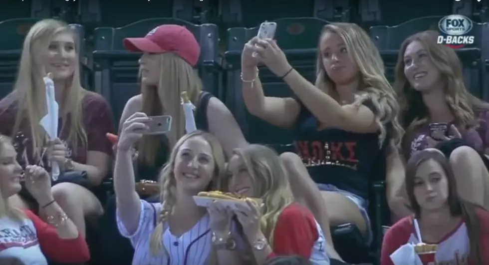 Sorority girls taking selfies at MLB game will leave you smacking your forehead (Watch)