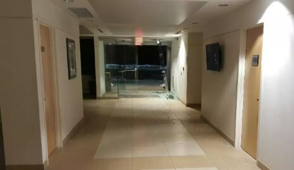 Drunk man drove through ground floor of NJ office building Saturday, cops say