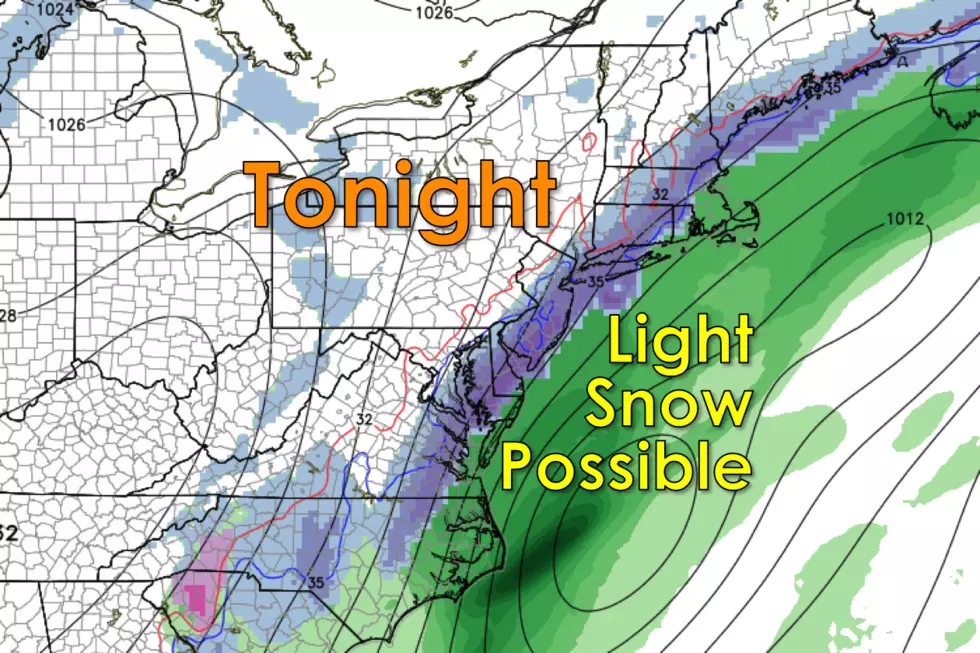 Light snow accumulations possible tonight for part of New Jersey