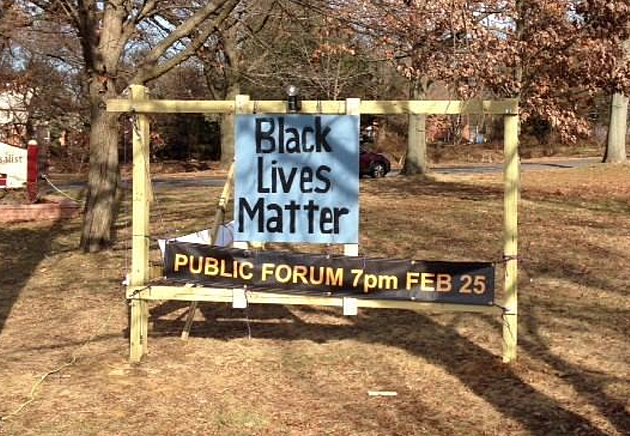 Church members undeterred by recent thefts of &#8216;Black Lives Matter&#8217; signs