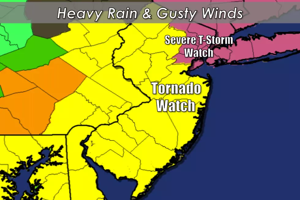 Tornado watch issued for most of NJ Wednesday