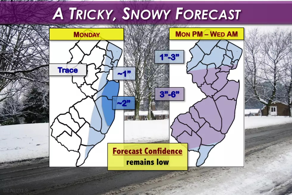 Some snow accumulation for New Jersey early this week