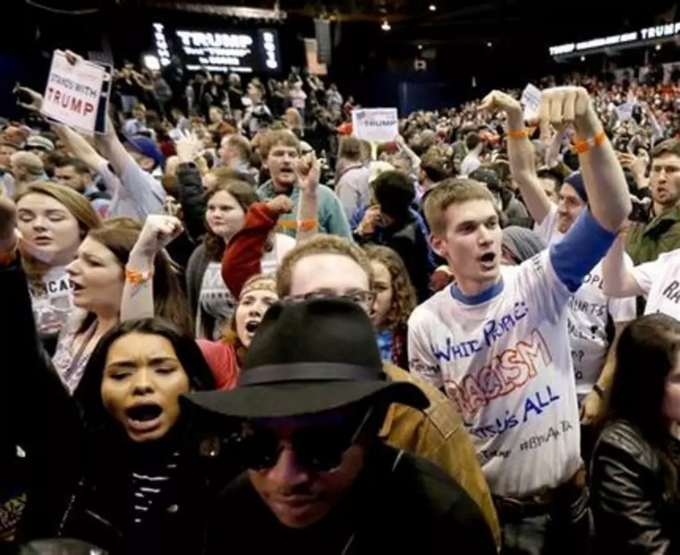 Protesters cheer when Trump rally canceled, jeer supporters