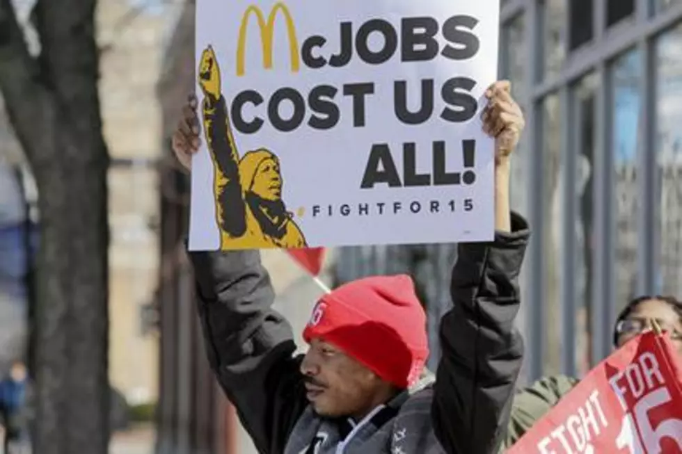 McDonald’s stores targeted by protests for $15/hour, union