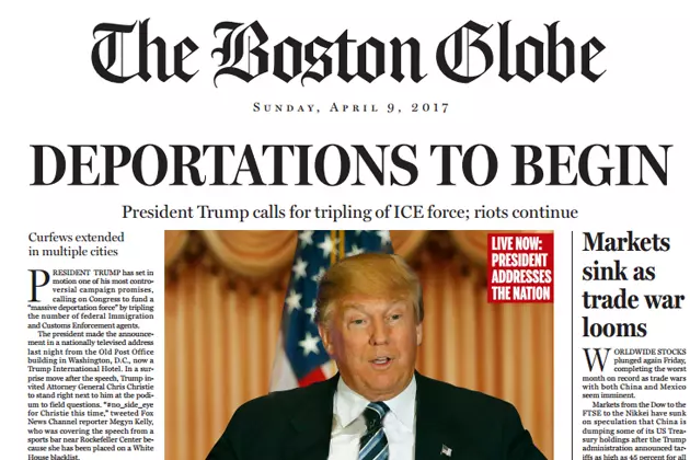 Boston Globe prints fake front page on &#8216;President&#8217; Trump