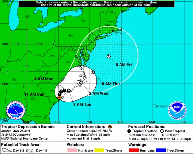 For NJ, Bonnie will add to rainfall Sunday night, Monday morning