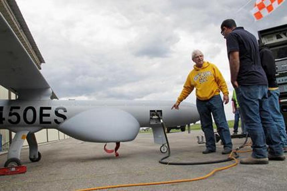 High-flying drone makes 1st flight to test farmland photos