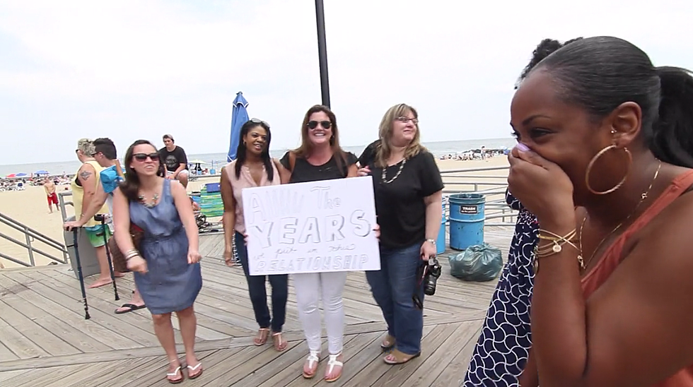 Flash mob helps create an epic marriage proposal on the Asbury Park boardwalk