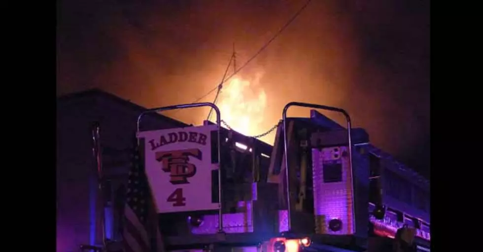 Firefighters battle 3-alarm blaze in Trenton