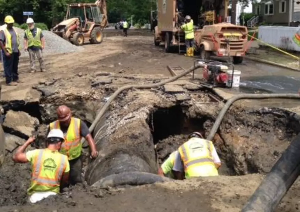 Water main break on Indian Hill Road affects multiple customers