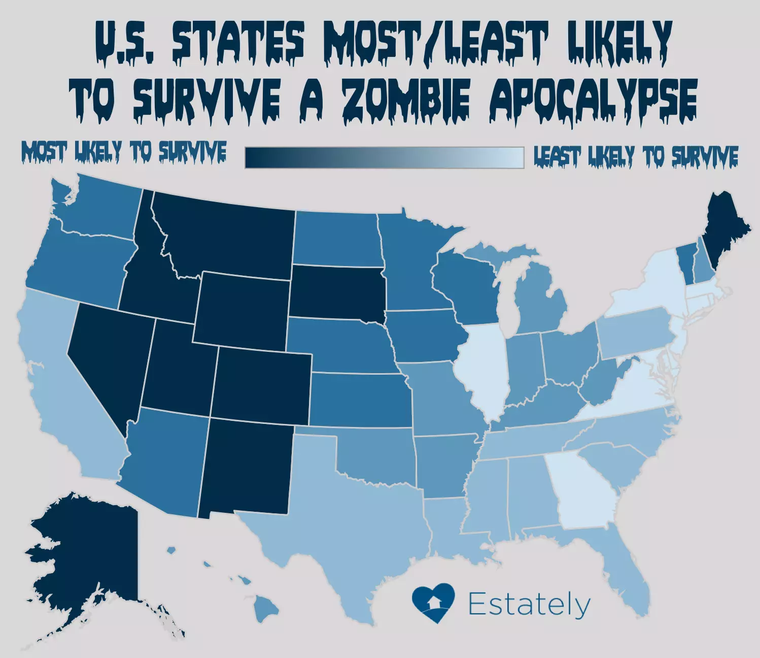 People per Square Mile USA. State o Survival Kira. "Help us Survive?". Least likely