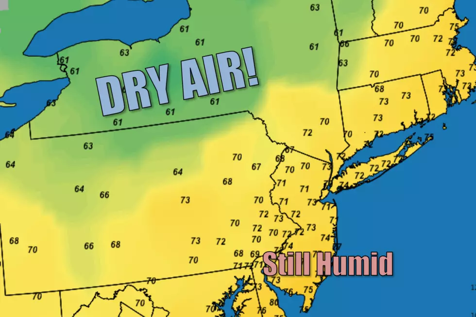 New Jersey will be so close to tasting drier air Wednesday