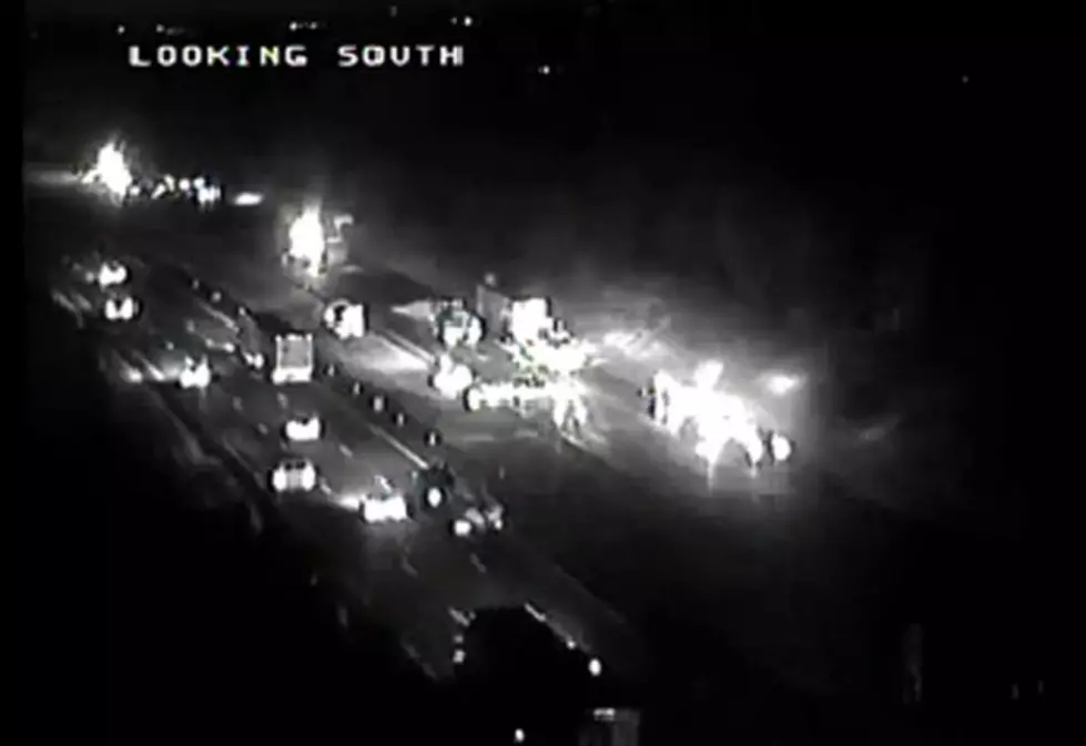 Route 287 South shuts down: Sleepy driver crashes one truck into another