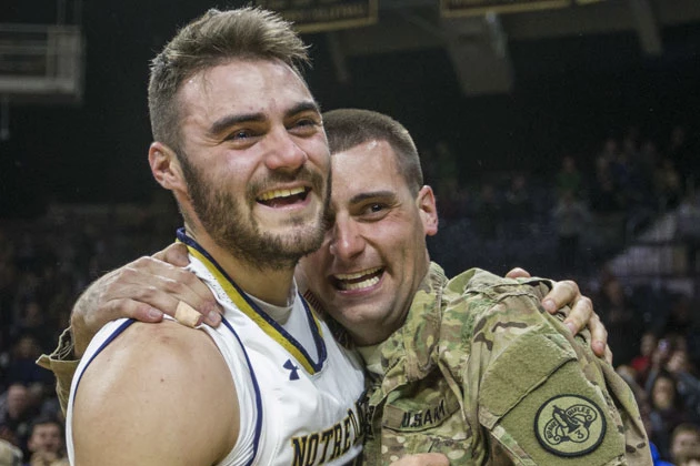 Surprise! Watch NJ Notre Dame basketball player shocked as brother returns from Afghanistan