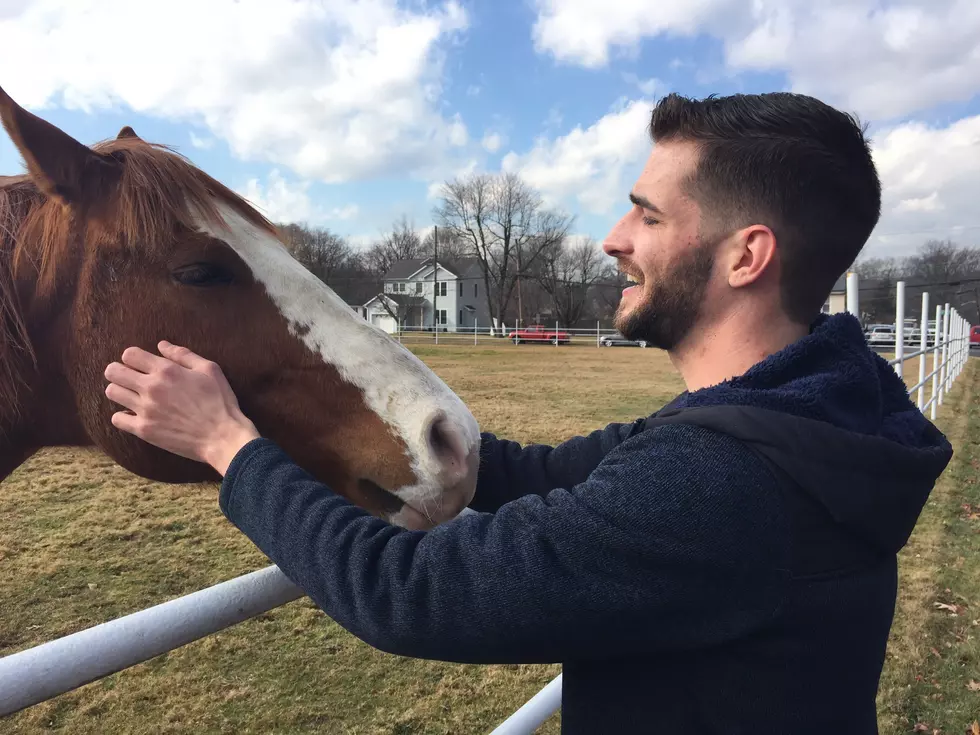 Joe V makes a new four-legged friend