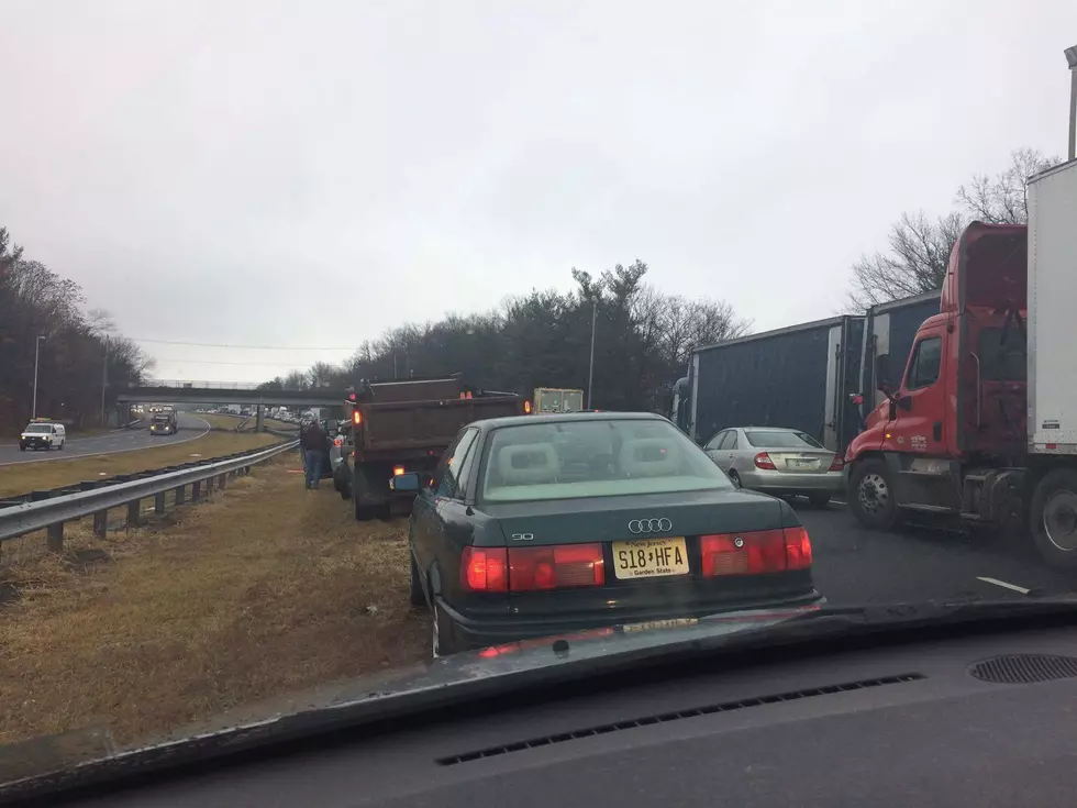 All lanes of Route 78 closed by jackknifed trailers, causing huge delays