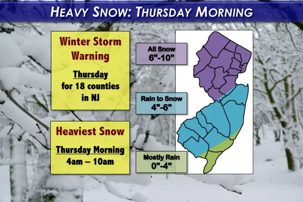 Winter Storm Warning: 60s Wednesday, 6+ inches of snow Thursday