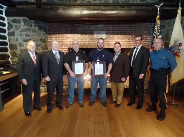NJ transportation workers honored for rescuing man from car fire