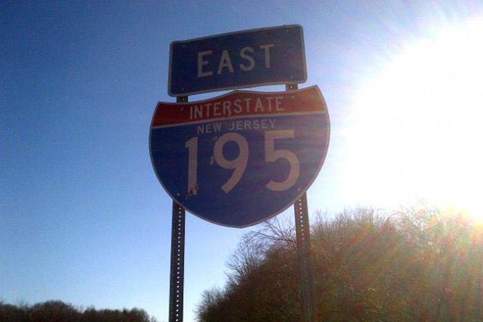 Route 195 closed by fallen sign