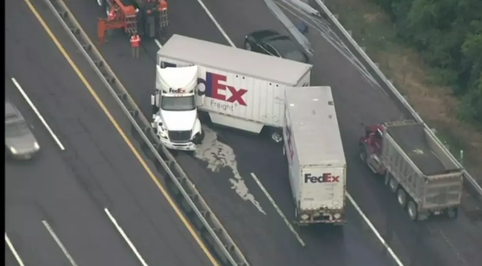 Jackknifed FedEx truck snarls morning commute on Turnpike
