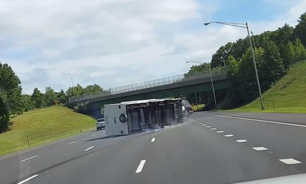 It’s amazing no one was hurt when this camper overturned on the Parkway (VIDEO)