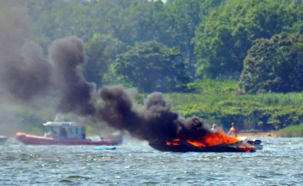 Passengers escape as boat catches fire, sinks in Shrewsbury River
