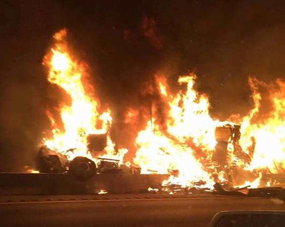 Fire destroys truck on Route 78, snarls morning commute