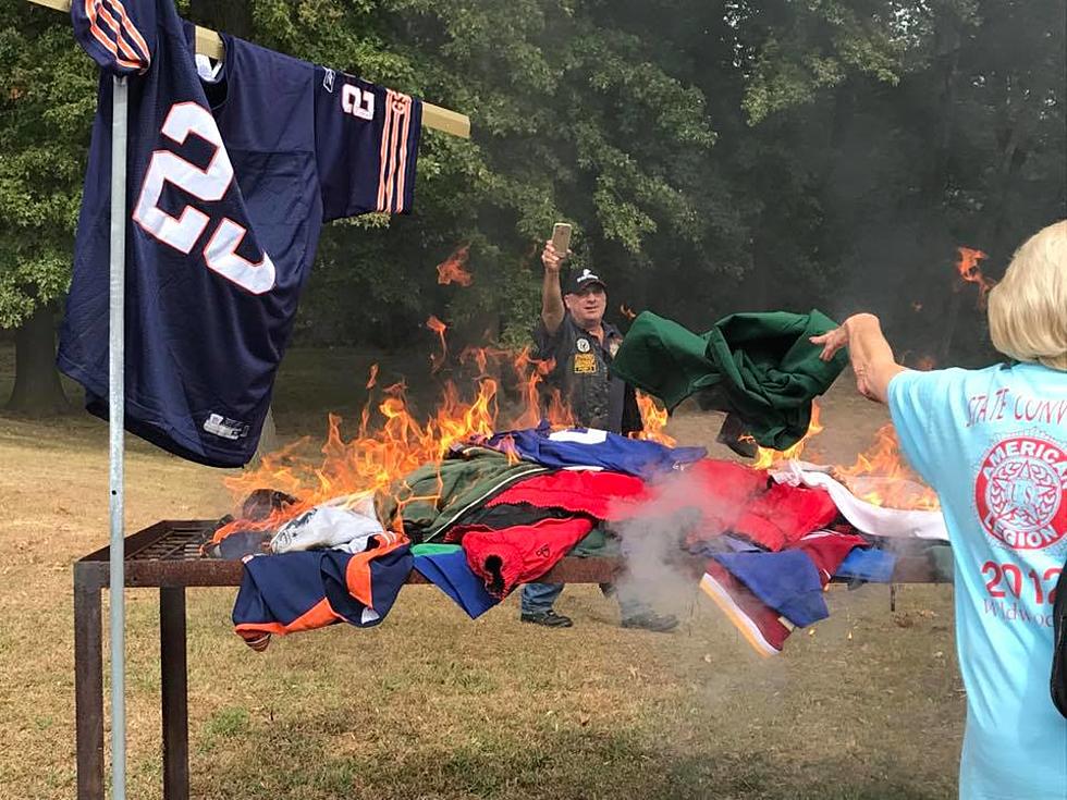 The flag is &#8216;sacred,&#8217; so Rahway American Legion burns NFL jerseys