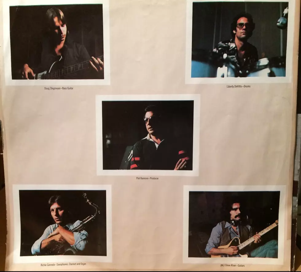 Billy & the band & producer Phil Ramone, as seen on record sleeve! (Craig Allen photo).
