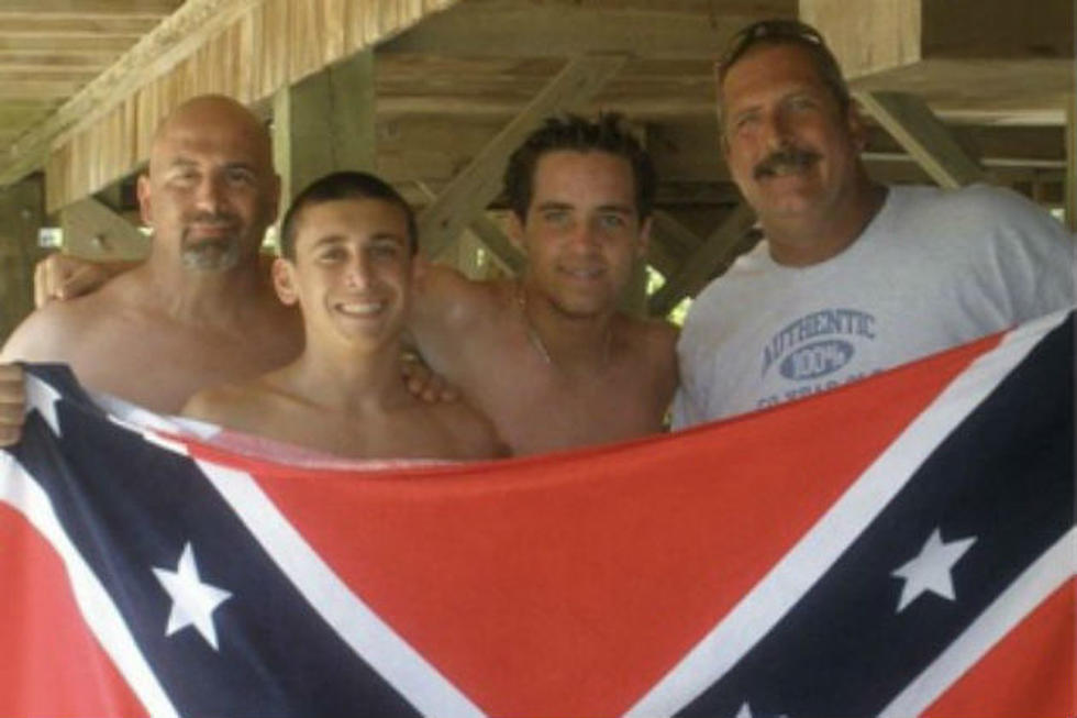 Pol in NJ town facing bias lawsuit pictured with Confederate flag
