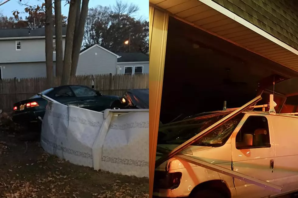 Look out! Van crashes through storefront, car smashes into pool