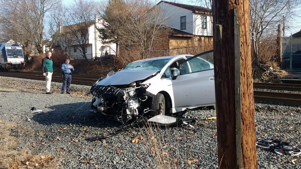 Car struck by NJ Transit train at Jersey Shore crossing