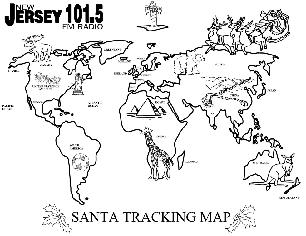 Kids, print out your Santa tracking coloring map for Christmas Eve
