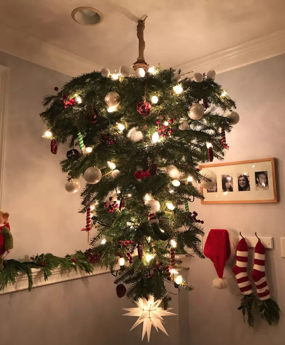 The upside-down Christmas tree is the new trend