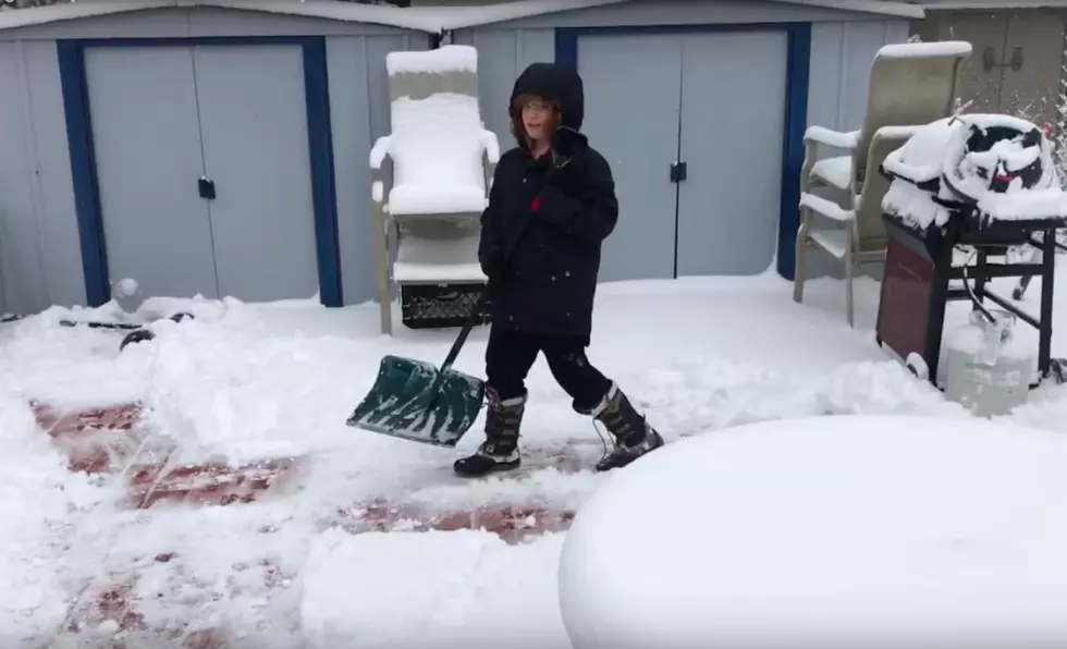 Trev&#8217;s kids make money shoveling while Dad does his own driveway!