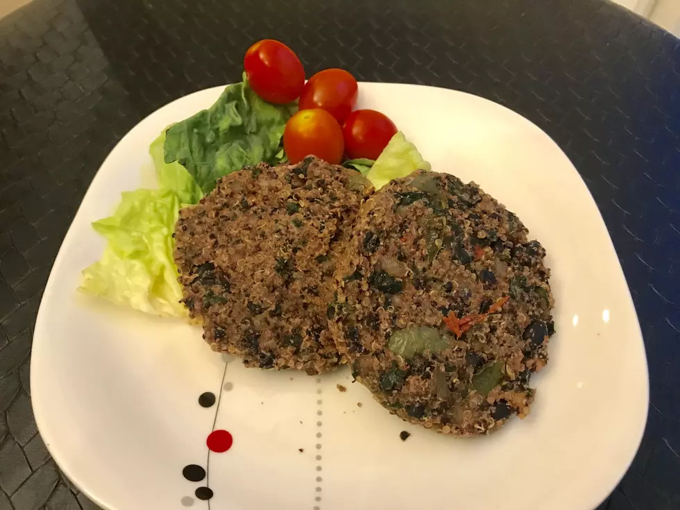 Judi shares a new comfort food recipe — Black Bean Quinoa Burgers