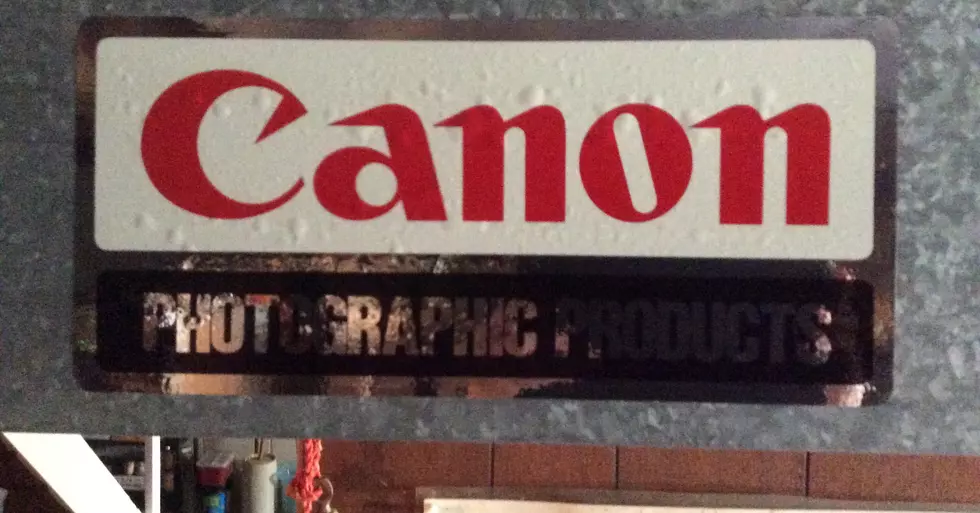 This sticker is all that remains of the cellar "dark room." (Craig Allen photo).