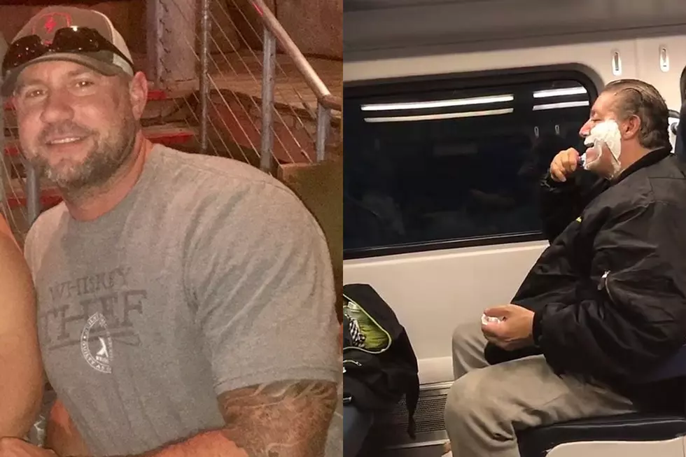 Give money to the guy shaving on a train or a dead cop's family?