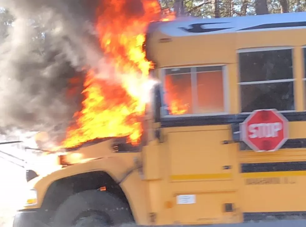 School bus bursts into flames on Garden State Parkway