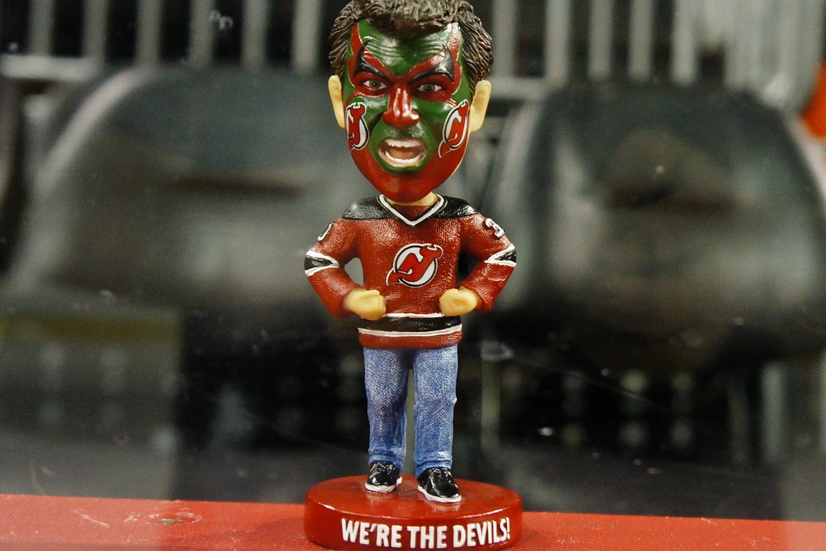 Seinfeld's David Puddy Wipes Out On Devils' Bench At His Own Bobblehead  Night 