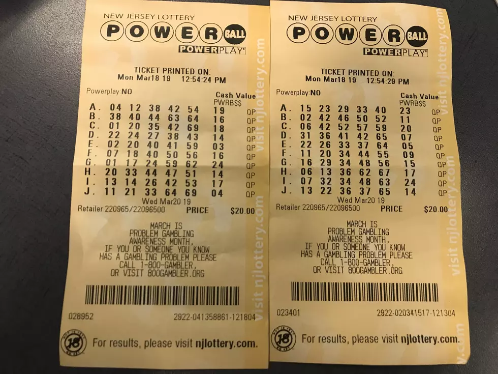 My tickets for our Lottery wish list