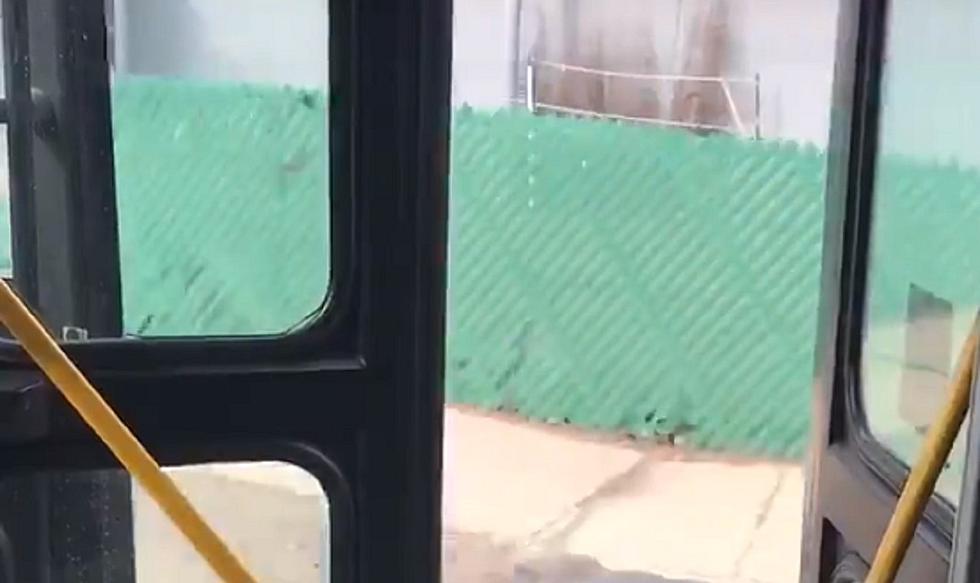 Caught on video: Moving NJ Transit bus with an open door