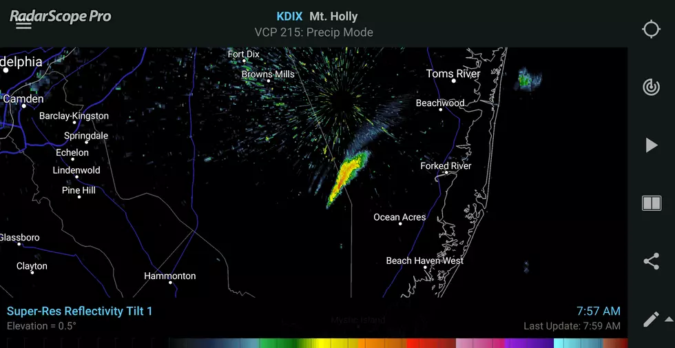 Radar image of Spring Hill Wildfire