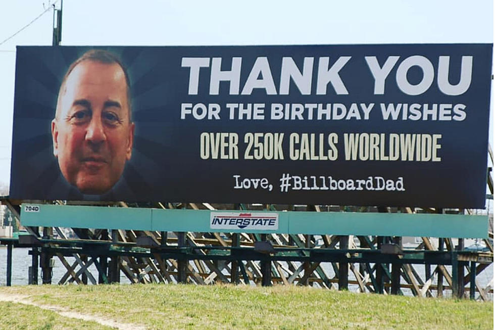 Joe Kelly Doesn&#8217;t Believe Billboard Birthday Dad and Sons