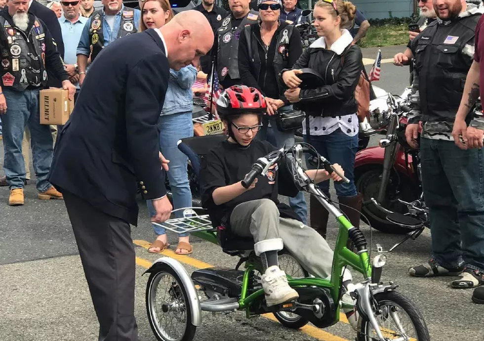 Keyport-Matawan Elks deliver bike to boy with cerebral palsy