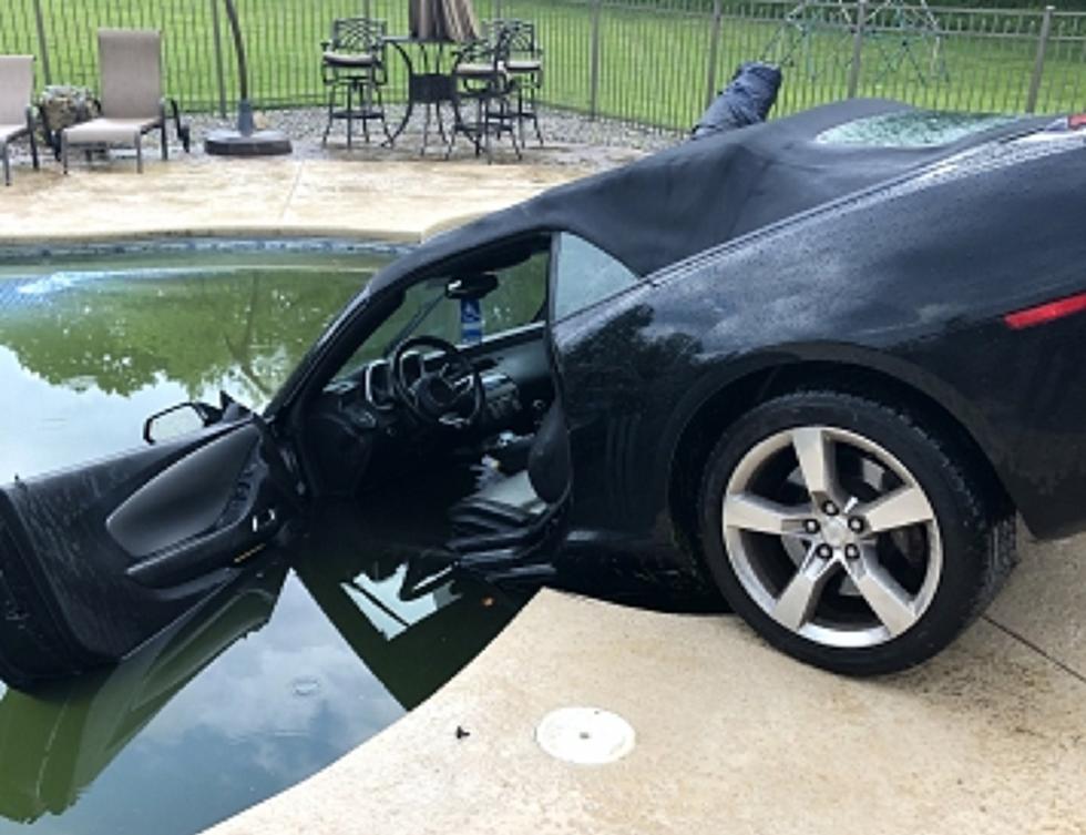 NJ man driving on drugs crashes Camaro into pool, police say